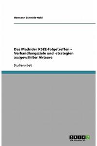 Das Madrider KSZE-Folgetreffen - Verhandlungsziele und -strategien ausgewählter Akteure