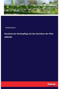 Resultate der Rechtspflege bei den Gerichten der Pfalz 1865/66