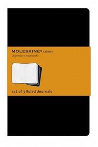 Moleskine Ruled Cahier - Black Cover (3 Set)