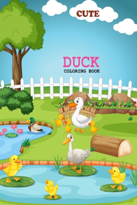Cute Duck Coloring Book