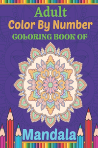 Adult Color By Number Coloring Book Of Mandala
