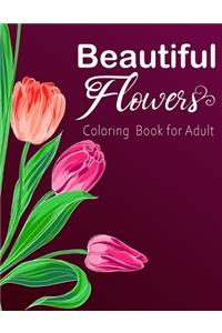 Beautiful Flower Coloring Book for Adults
