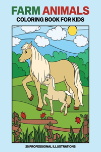 Farm Animals Coloring Book for Kids