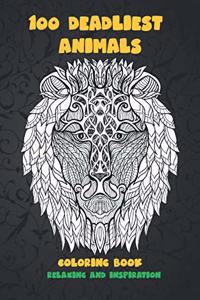 100 Deadliest Animals - Coloring Book - Relaxing and Inspiration