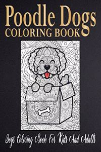 poodle dogs coloring book