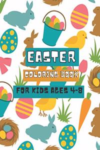 Easter Coloring Book For Kids Ages 4-8