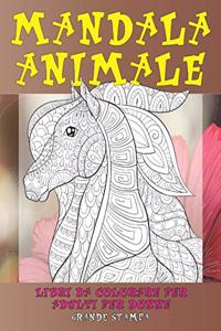 Libri da colorare per adulti per donne - Grande stampa - Mandala Animale