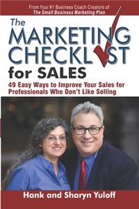 Marketing Checklist for Sales