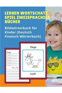 Lernen Wortschatz Spiel Zweisprachige Bücher Bildwörterbuch für Kinder (Deutsch Finnisch Wörterbuch)