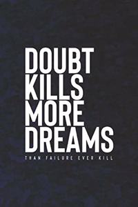 Doubt Kills More Dreams Than Faliure Ever Kill