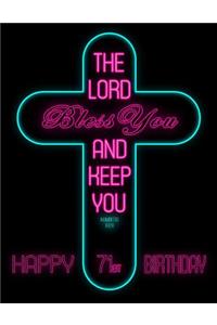 Happy 71st Birthday: Say Happy Birthday with This Large Print Address Book Adorned with the Bible Verse Numbers 6:24. Way Better Than a Birthday Card!