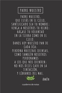 Cuaderno De Notas con Oración del Padre Nuestro