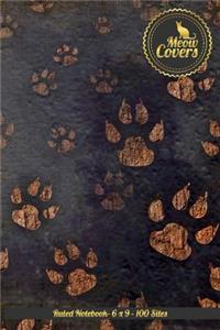 Meow Covers Ruled Notebook- 6 X 9 - 100 Sites