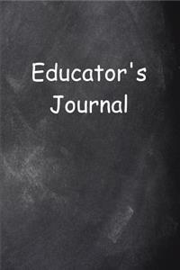 Educator's Journal Chalkboard Design Lined Journal Pages