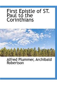 First Epistle of St. Paul to the Corinthians