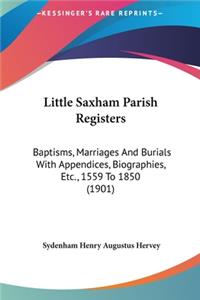 Little Saxham Parish Registers