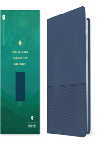 Biblia de Estudio del Diario Vivir Para Jovenes Ntv (Sentipiel, Azul Oscuro, Letra Roja, Habilitada Para Filament)