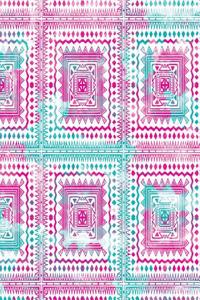 Pink and Blue Aztec Pattern Notebook