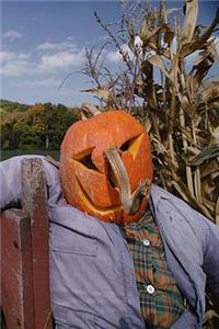 Journal Farm Scarecrow Pumpkin Head