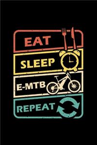 EAT SLEEP E-MTB REPEAT Notizbuch