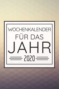 Wochenkalender für das Jahr 2020