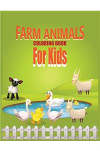 Farm Animals Coloring Book For Kids