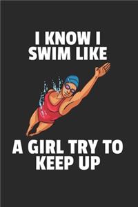 Schwimmen Schwimmer Notizbuch