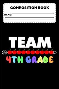 Composition Book Team 4th Grade