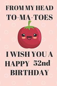 FROM MY HEAD TO-MA-TOES I WISH YOU A HAPPY52nd Birthday