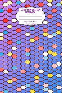 Lined Composition Notebook. Mermaid Scales Pattern
