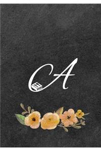 Initial Monogram Letter A on Chalkboard