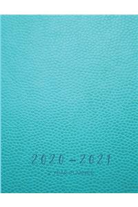 2020-2021 2 Year Planner Turquoise Monthly Calendar Goals Agenda Schedule Organizer