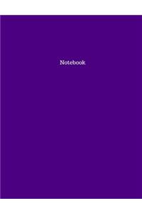 Indigo Colored Lined Bound Notebook/Journal, Letter Sized (8.5x11 in), 100 pages.