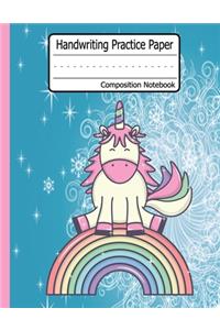 Handwriting Practice Paper-Unicorn