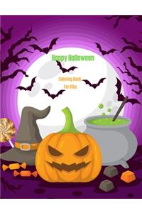 Happy Halloween Coloring Book For Kids