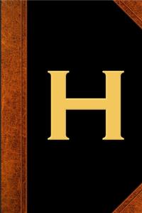 2020 Weekly Planner Monogram H Personalized Monogram H Vintage Style 134 Pages