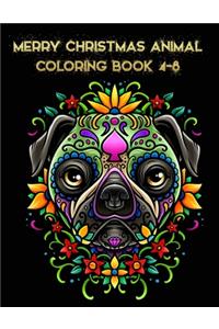 Merry Christmas animal coloring book 4-8