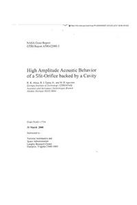 High Amplitude Acoustic Behavior of a Slit-Orifice Backed by a Cavity