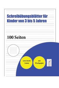 Schreibübungsblätter für Kinder von 3 bis 5 Jahren