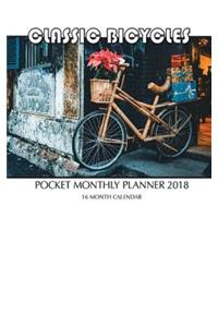 Classic Bicycles Pocket Monthly Planner 2018