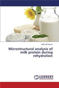 Microstructural analysis of milk protein during rehydration