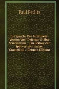 Die Sprache Der Interlinear-Version Von 