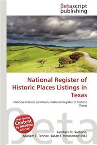 National Register of Historic Places Listings in Texas