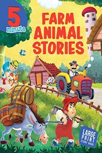 5 Minute Farm Animal Stories - Bedtime Story Book for Kids | English Short Stories for Children - Read Aloud to Infants, Toddlers