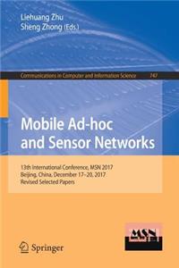 Mobile Ad-Hoc and Sensor Networks
