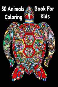 50 Animals Coloring Book For Kids