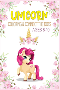 Unicorn Coloring & Connect the dots ages 8-10