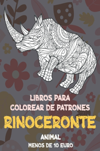 Libros para colorear de patrones - Menos de 10 euro - Animal - Rinoceronte