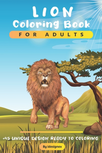 lion coloring book for adults