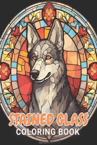 Stained Glass Dog Coloring Book